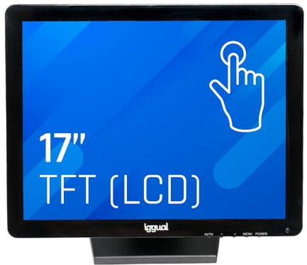iggual IGG315743 moniteur à écran tactile 43,2 cm (17) 1280 x 1024 pixels Noir - Moniteurs à écran tactile (43,2 cm (17), 5 ms, 300 cd/m², TFT, 800:1, Résistant)
