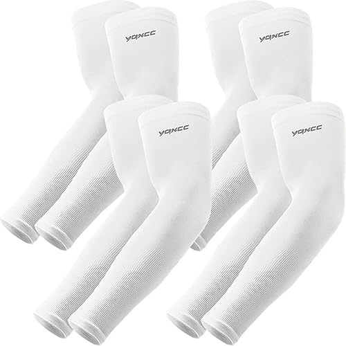 YQXCC 4 Paia Maniche a Braccio - UV Protezione UPF 50+ Manicotto Braccio di Raffreddamento Tatuaggio di Copertina per Uomo Donna Sport Ciclismo Golf