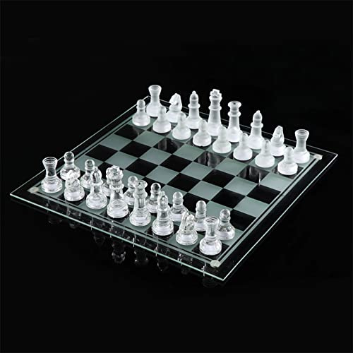Elegant 10 Glass Chess Set - Premium Quality Board Game for All Ages for Chess Enthusiasts and Home Decor