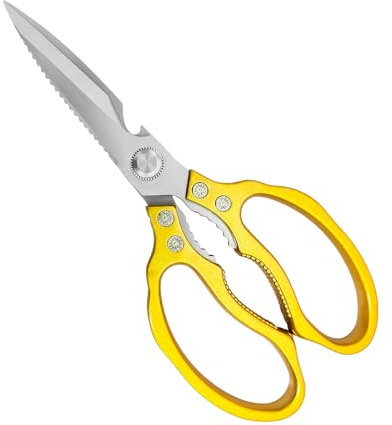 SHUNCHG Tijeras de Cocina Multifunción, Tijeras para Cortar Huesos Tijeras Cocina Profesional Muy Afiladas, Acero Inoxidable, Tijeras Multiusos para Pollo, Carne, Vegetales, Hierbas, BBQ