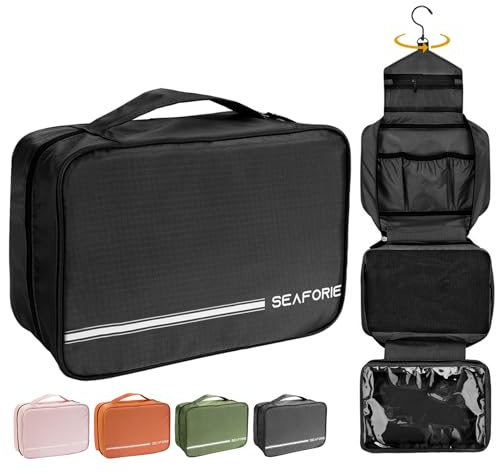 Seaforie Neceser de Viaje, Neceser Colgante Grande para Hombres y Mujeres, Bolsa de Aseo Hombre Impermeable