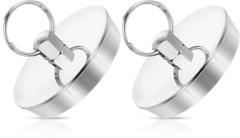 JIEYAO 2 Stück Badewannenstöpsel, 42-46mm Universal Ablussstopfen Badewanne Stöpsel Waschbecken Stopfen Gummi Stöpsel für Spülbecken Spüle Abfluss Stöpsel Spültisch Stopfen mit Haken für Küche Bad(2)