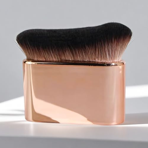 Soft Body Brush for Tan - Create a Perfect Leg Makeup Portable Self Tan Brush for Face, Body & Legs - Tanning Applicator (Rose Gold)