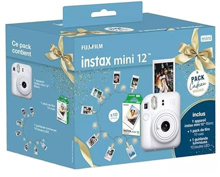 FUJIFILM Instax Mini 12 Blanc Pack Cadeau