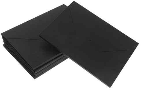 Hemobllo Álbum de Recortes Tipo Acordeón Plegable de Papel Kraft Negro 5 Piezas Álbum de Fotos DIY para Viajes Cumpleaños y Aniversarios Ranuras para Tarjetas para Inserción Rápida y