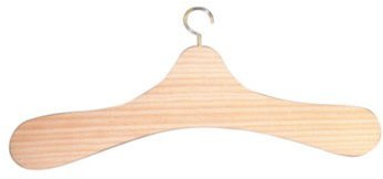 Percha Infantil Madera (4 Unidades). En Madera en Crudo. para Pintar. Medidas: 30.5 * 13 cm.