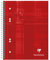 Clairefontaine 8570C - Packung mit 5 Collegeblöcken DIN A5 mit Ringbuchlochung, 6-fach gelocht, 80 Blatt blanko, 90g, farbig sortiert, 1 Pack