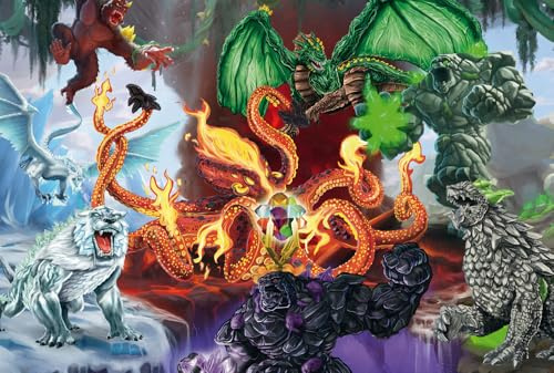 Schmidt Spiele 56566 Eldrador, Nasty Creatures, Puzzle pour Enfants de 200 pièces, avec Une Figurine Schleich Originale