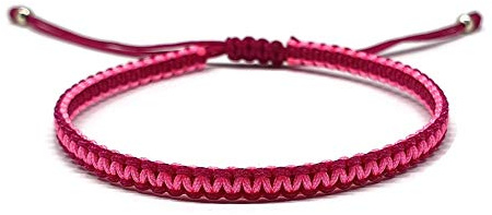 MYSTIC JEWELS - Macrame-armband - kabbalah tråd med 2 färger, amulett, dåligt ögonskydd, lycka, lycka till, lycka till, Estándar, Bomull, polyester eller nylon