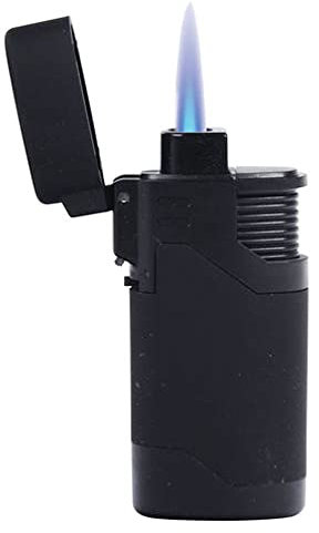 Sturmfeuerzeug YETI Jet Feuerzeug angenehm seidige Rubber Oberfläche Jetflamme windfest Gas Turbofeuerzeug in praktischer Form Torch Jetflame (1)
