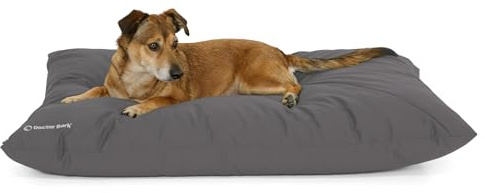 Doctor Bark Country Hundekissen Große Hunde Waschbar - Hundebett Weich - Liegekissen Kuschelig Pflegeleicht - GreenLabel (Country-Kissen - L, Grau)