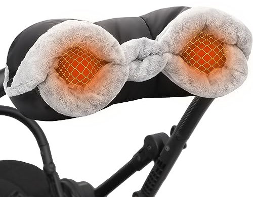 Hyeek Kinderwagen Handwärmer, Handmuff Handschuhe für Kinderwagen - Wärmer Wasserdicht Kinderwagenmuff, Weich Handwärmer mit flauschig gefüttert für Buggy, Winter Geschenk für Neue Eltern