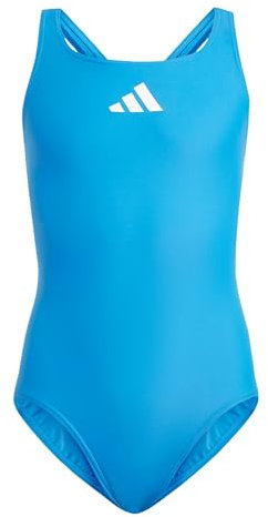 adidas Mädchen Solid Small Logo Swimsuit, Bright Royal/White, 13-14 Years