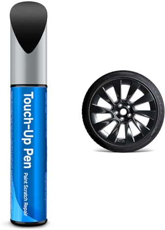Teslaunch Tesla Model Y 20 inch Wheel Rim Touch Up Paint - OEM Touch Up Paint for Tesla Rash Repair (Matte Black (Fits Y 20 inch)