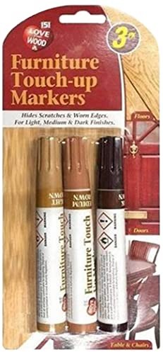 Fabulouz 3 X Furniture Touch Up Pen Set - Brown - Instantly Restores Scratches on Wood, Cabinets and Floors - Quick Drying and Permanent