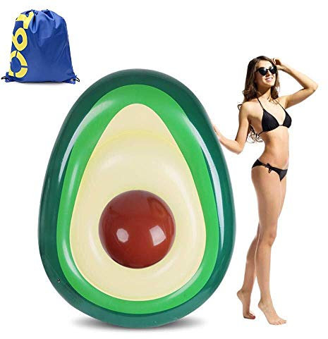 Avocado Gonfiabile Gigante Piscina Galleggiante Giocattolo Estate per Bambini e Adulti per Festa in Valvole Rapide Lettini e Giochi Gonfiabili(240 * 110 * 115 cm,Avocado)
