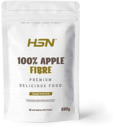 HSN fibra di mela in polvere | 100% naturale | fibra + fonte di salute digestiva | Vegan, senza glutine, senza lattosio, sapore naturale, 500g