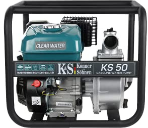 K&S Könner&Söhnen pumpe KS 50, pumpen garten,motor pumpe für brunnen,wasserpumpe benzin 4 takt,schmutzwasserpumpe, geeignet für Landhäuser
