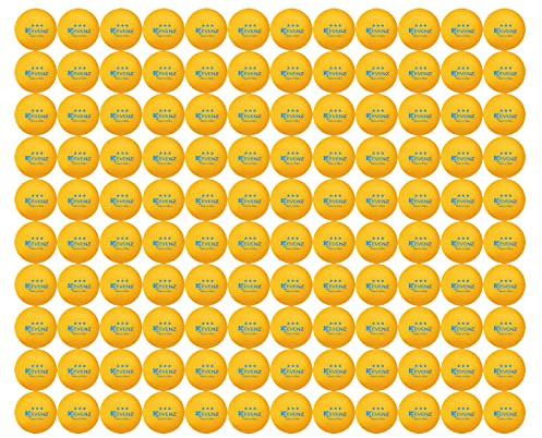 KEVENZ 120-Pack 3 Star Ping Pong Balls,Advanced Table Tennis Ball,Bulk Outdoor Ping Pong Balls, Orange