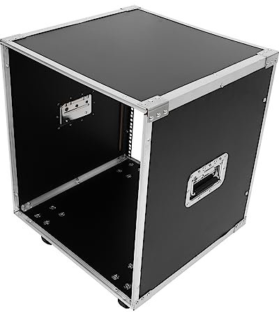 Homoyoyo 12u Audioschrank aus Aluminium mit Rollen und Griffen Mobiles Stereo Rack für Ktv und Konferenzräume Robustes Metallgestell für Professionelles Audio Equipment