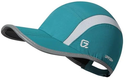 GADIEMKENSD UPF50+ Folding Outdoor Hat Unstructured Reflective Design Breathable Soft Sport Cap for Outdoor Sport