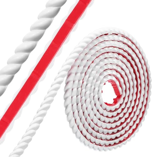 Gadpiparty Bordure de papier peint en PVC de 5 m – Bande décorative 3D autocollante pour armoires, miroirs et murs – Bordure flexible à décoller et à coller pour décoration d'intérieur