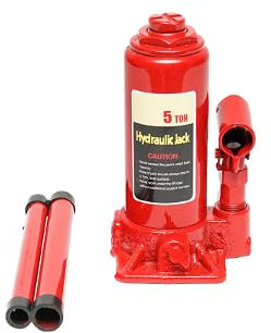 Cric a bottiglia idraulico 5 tonnellate Martinetto Idraulico Jack Bottiglia 5 Ton