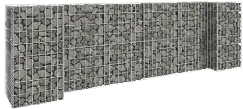 ShCuShan H-förmiger Gabionen-Pflanzkorb Stahldraht 260x40x80 cm gabionen Zaun gabionenkörbe