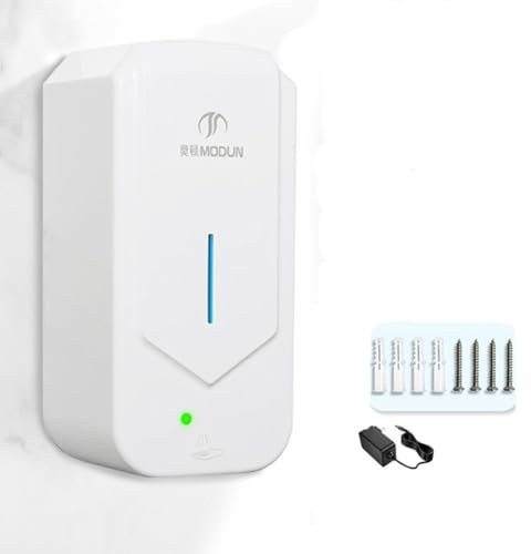 Automatic Liquid Hand Sanitizer Spray Dispenser Wall Mounted Commercial Touchless Atomizer Sprayer Refillable Sensor Hands-Free Dispenser for Office Hotel School Restaurant 33oz/1000ml (White Style B)