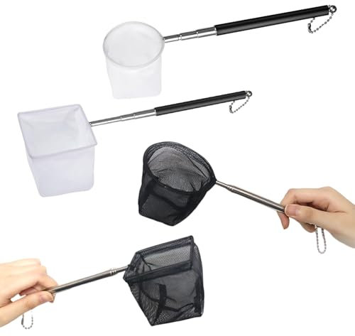4 Pcs Durable Aquarium Net - Tank Cleaning Net for Kids and Adults, Small Size Pond Fishing