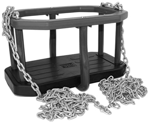 Columpio de goma para bebé con cadenas de 3 m, asiento de columpio para niños a partir de 1 año, antideslizante y resistente a la intemperie, seguro para jardín o interior, columpio infantil a partir