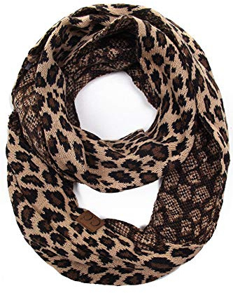 ScarvesMe Women's Animal Cheetah Print Infinity Loop Winter Fall Warm Scarf