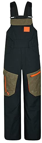 Ziener Jungen AKANDO-BIB Ski-Hose, Schnee-Hose | Träger, wasserdicht, warm, black.tie dye seaweed, 176