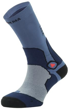 Enforma® Montblanc – Calcetines Trekking Hombre y Mujer – Calcetines Senderismo Reforzados y Transpirables – Térmicos, Antibacterianos y Antiampollas (FR/ES, Letras, S, AZUL)