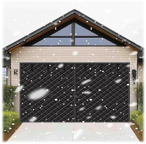 Garagedörrskärm för Vinter, Dörrisoleringssats, Magnetisk Värmeisolerad Dörrgardin, Väderbeständig, Vindtät, Ljudisolerad Oxford-tyg Och Tjockare Bomullsöverdrag(W480xH300cm)