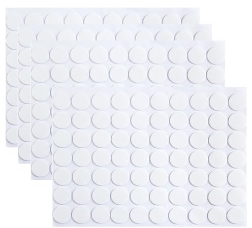 280 stycken dubbelsidiga självhäftande prickar 20 mm, transparenta självhäftande kuddar runda, stark akrylsjälvhäftande pasta för pyssel, affischer, foton och kontor, avtagbara runda klistermärken för