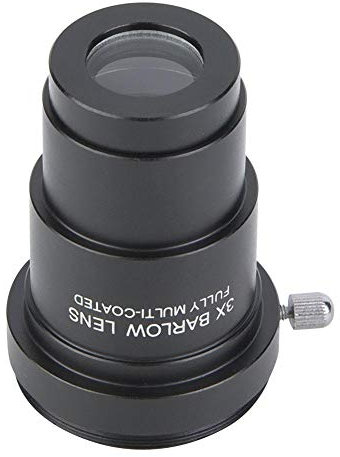Wandisy Verrückter M42x0.75 Gewindeschnittstelle 3X Barlow-Objektiv für 1,25-Zoll-Okulare für astronomische Teleskope