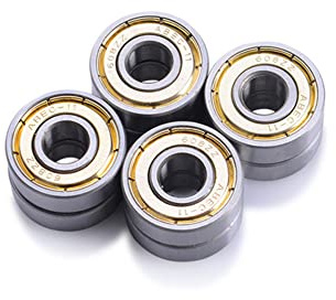SPORTARC Cuscinetti per skateboard, 4 pezzi, sigillati, 608ZZ (ABEC-11), cuscinetti in acciaio , per skateboard, scooter, skateboard