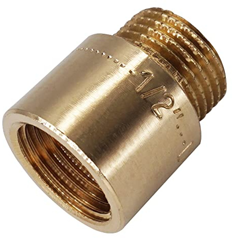 SKIR'CO (2 st) rörgängsförlängning 1/2 tum, hane gänga och hona gängförlängning 20 mm, mässing rörbeslag, BSP-gänga