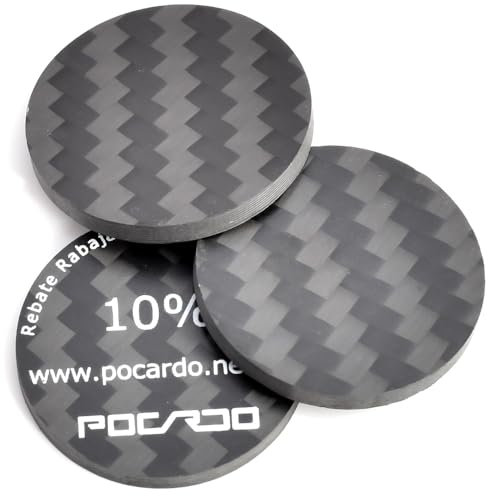 POCARDO 3 chip per carrello della spesa in carbonio