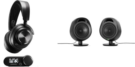 SteelSeries Arctis Nova Pro Wireless - Multi-System Gaming Headset - Premium Hi-Fi Drivers & Arena 3 - Full-Range 2.0 Gaming Speakers – Immersive Audio – On-Speaker Controls