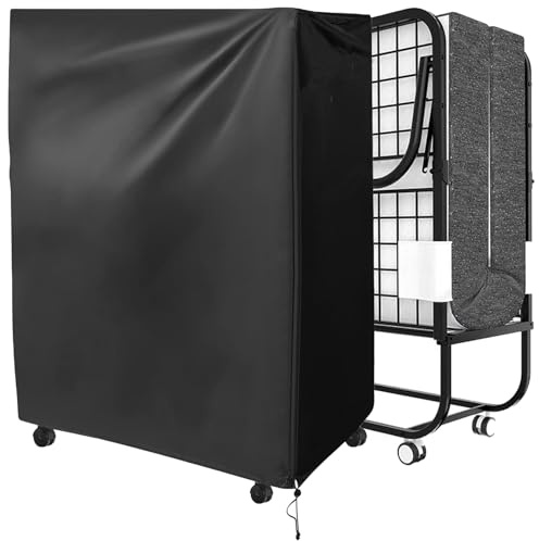 Klappbett Abdeckung , Klappbett Staubdichte Abdeckung, Gästebett Klappbar Schutzhülle, Klappbettdecke Aufbewahrungstasche ,Klappbett-Aufbewahrungshülle mit Reißverschluss-Schwarz (84*33*107cm,Schwarz)