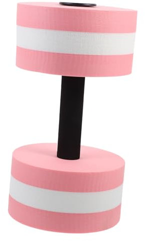 ibasenice 1 Stück wasserschwimmende hantel fitnessgeräte fitnesgeraete Aqua-Fitness Aquajoggen aquaifnesse schwimmende Langhantel Schaumstoff-Hantelglocken Aqua-Langhantel Eva Hanteln Rosa