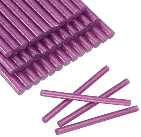 sourcing map 30 mini stick di colla a caldo, 0,8 x 9,9 cm, per pistola per colla a caldo, striscia adesiva per fai da te, artigianato, sigillatura, riparazione festival, decorazione di festival