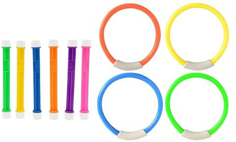 mophrati Giochi da Piscina per Bambini con Giocattoli da Immersione Colorati Anelli Immersione Set Giochi di Allenamento Acquatici Che garantiscono Lunga Durata e Resistenza Contro i Danni causati