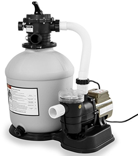 XtremepowerUS 16 Sand Filter Pump for Above Ground Swimming Pool 3/4 HP Pool Pump with Timer Function up to 15,000 Gallons Pool 3,100 GPH High-Flow Improved Circulation and Filtration