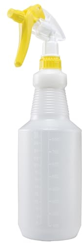 Winco 28 Ounce Professional Spray Bottle with Adjustable Nozzle, Yellow