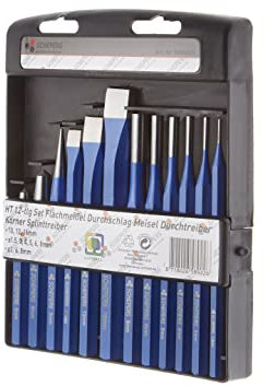 SWV 12-tlg Set Flachmeißel Durchschlag Meisel Durchtreiber Körner Splinttreiber
