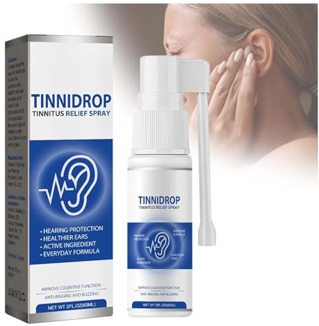 Tinnidrop Tinnitus Relief Spray, 2024 New Tinnitus Relief Spray, Tinnitus Relief for Ringing Ears, Relieve Ear Discomfort, Earwax Cleaning Care Spray for Relieves Tinnitus Ear Back (A Type*1pcs)