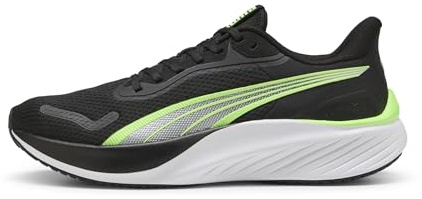Puma - Pounce Lite, Zapatillas para Correr de Carretera Unisexo, Puma Black-Green Glare,